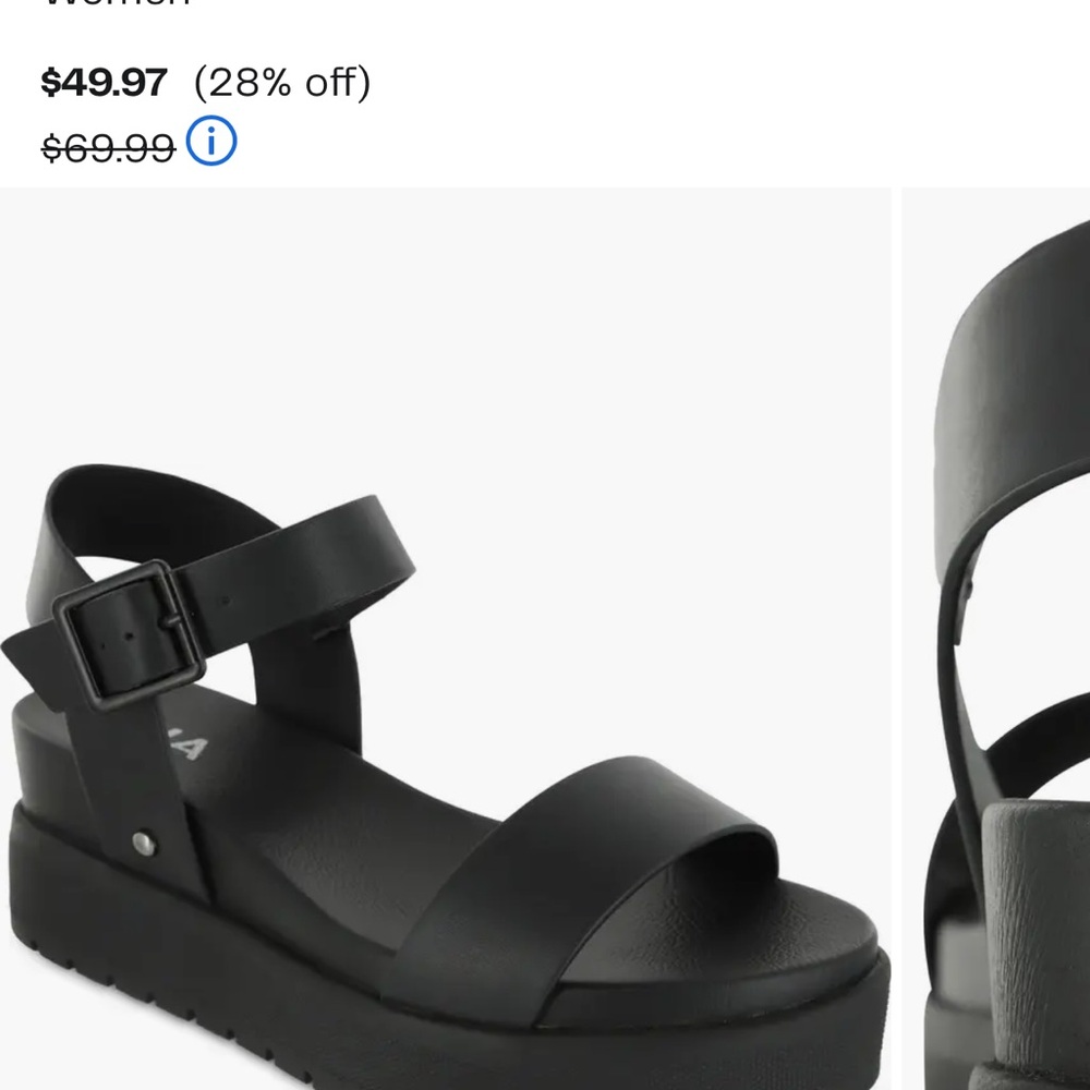 MIA Black Chunky Sandals